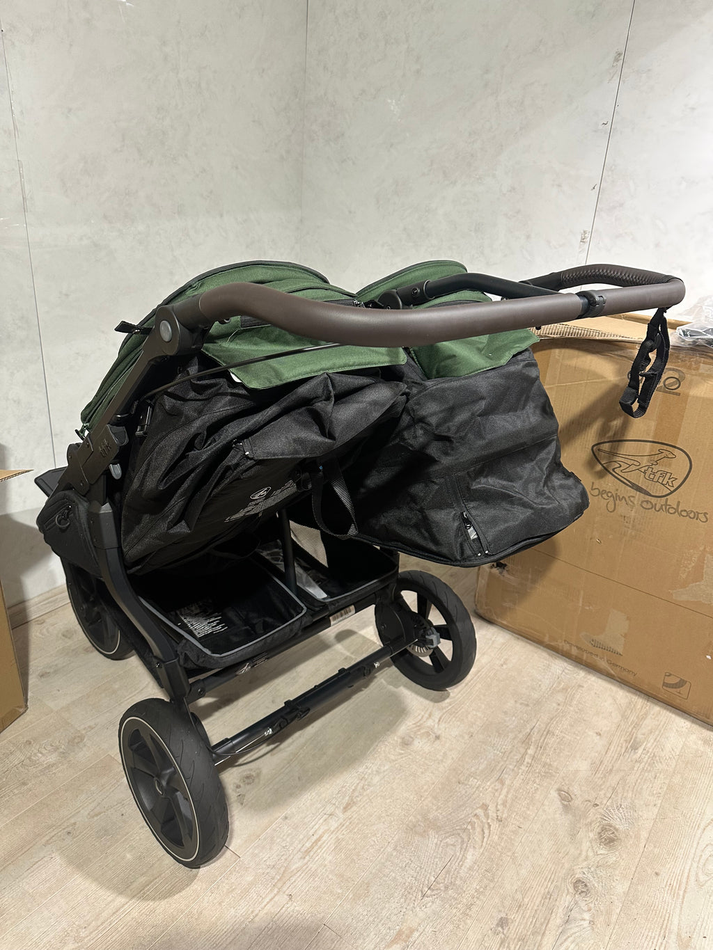 Tfk Duo 2 grün Zwillingswagen mit Sportsitzen