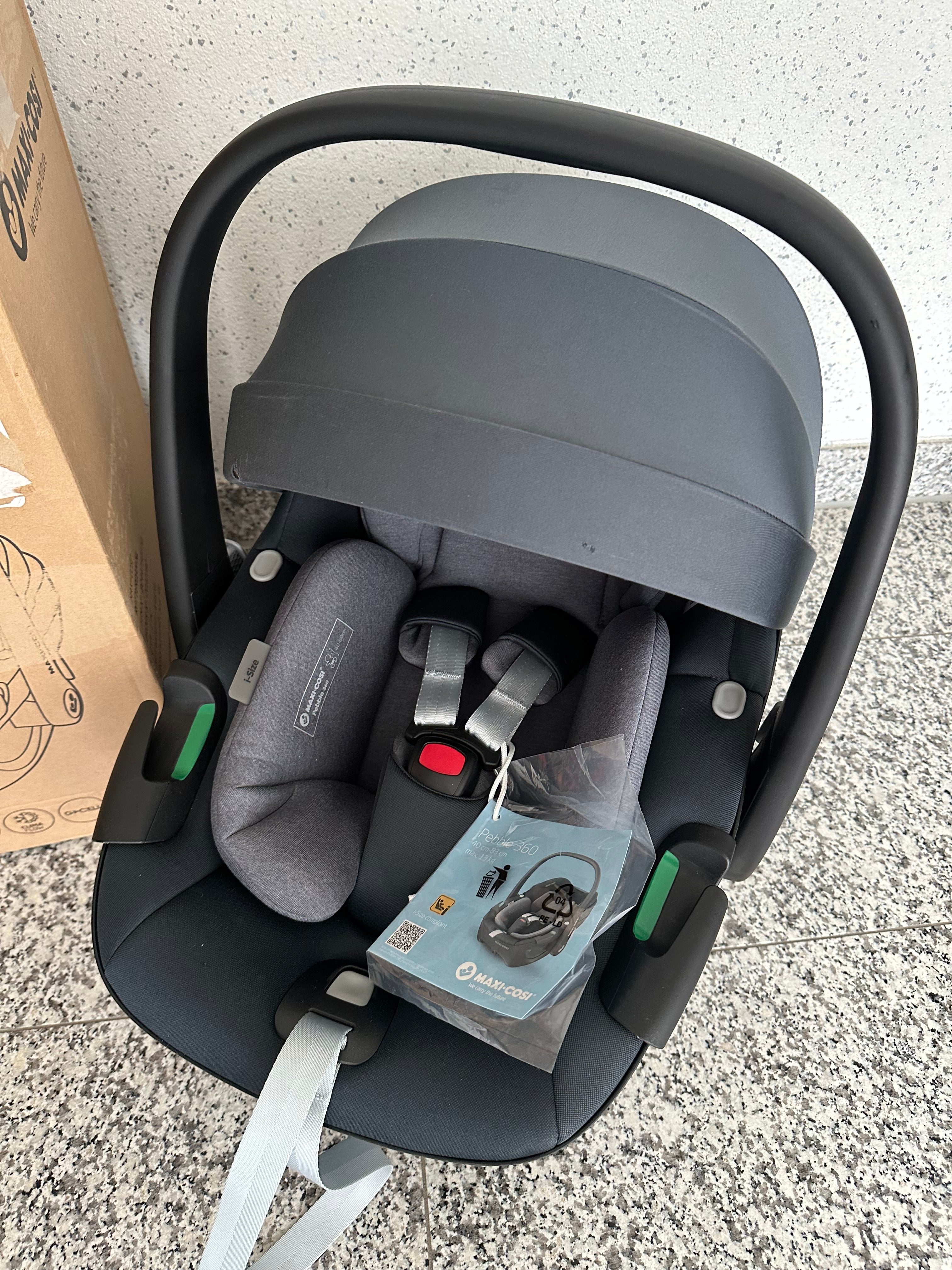 Maxi-Cosi Pebble 360 „Essential Graphite“ – Komfortable i-Size Babyschale ab Geburt