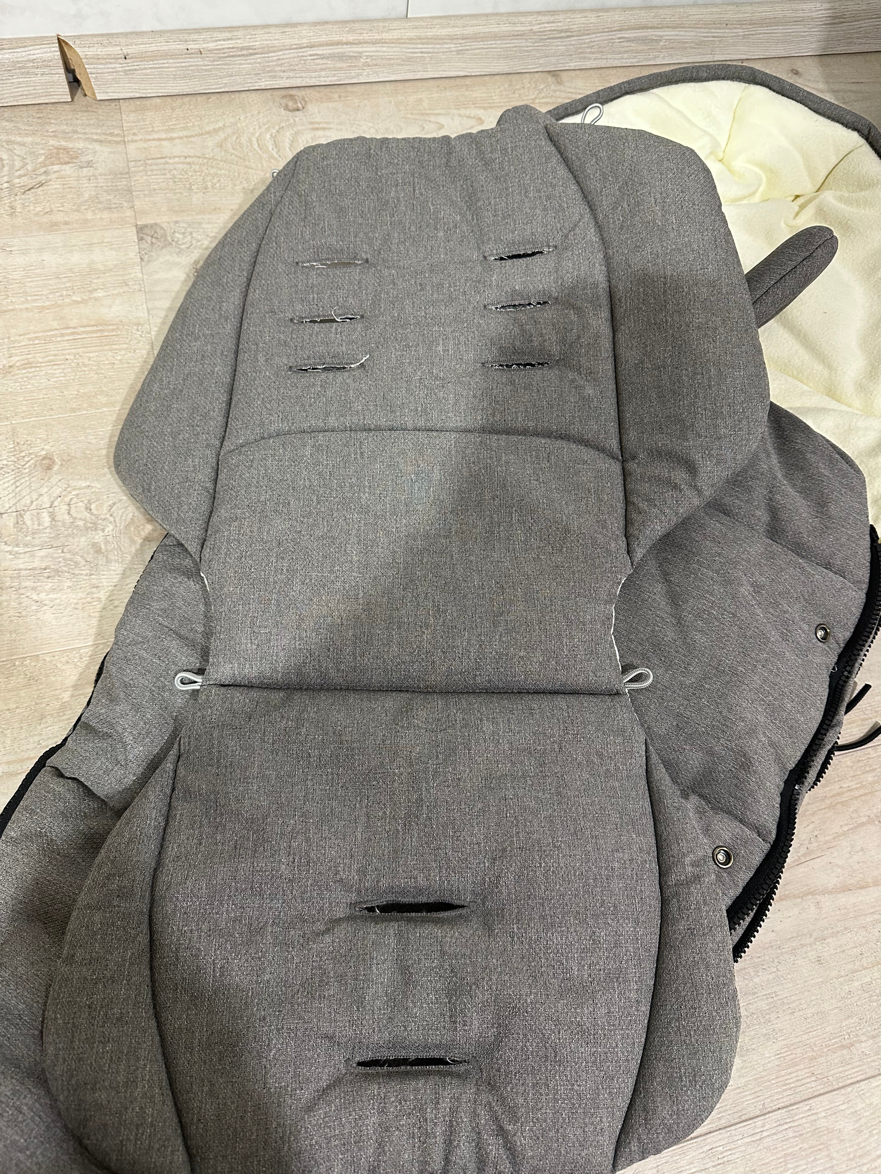 Gesslein Sitzeinheit Sportwagenaufsatz Classic grau mit Loop und Fußsack