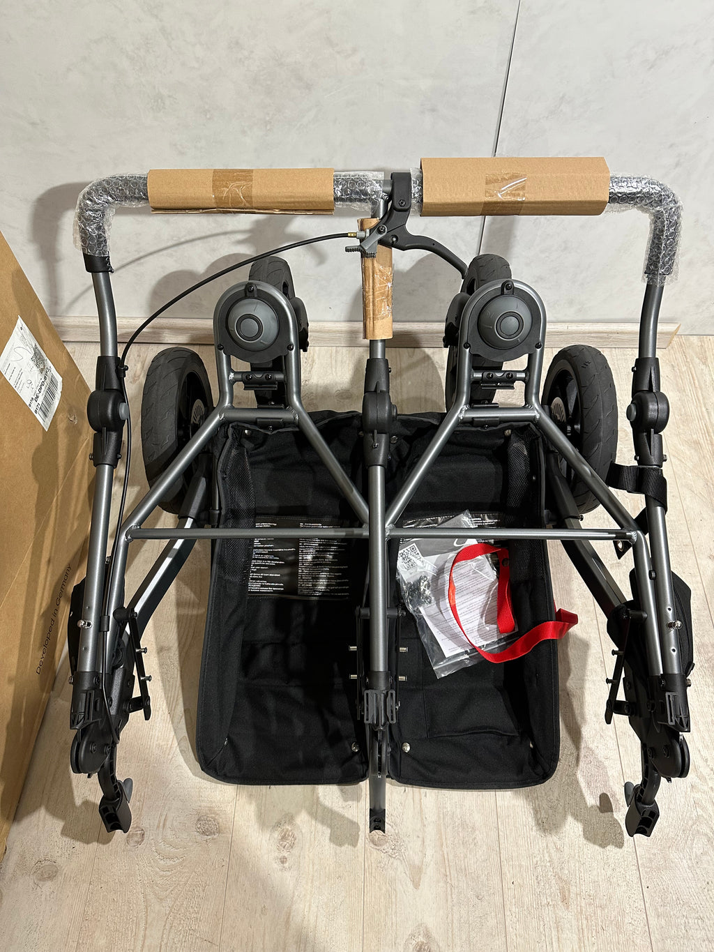 Tfk Duo Zwillingswagen Geschwisterwagen Olive Kombikinderwagen