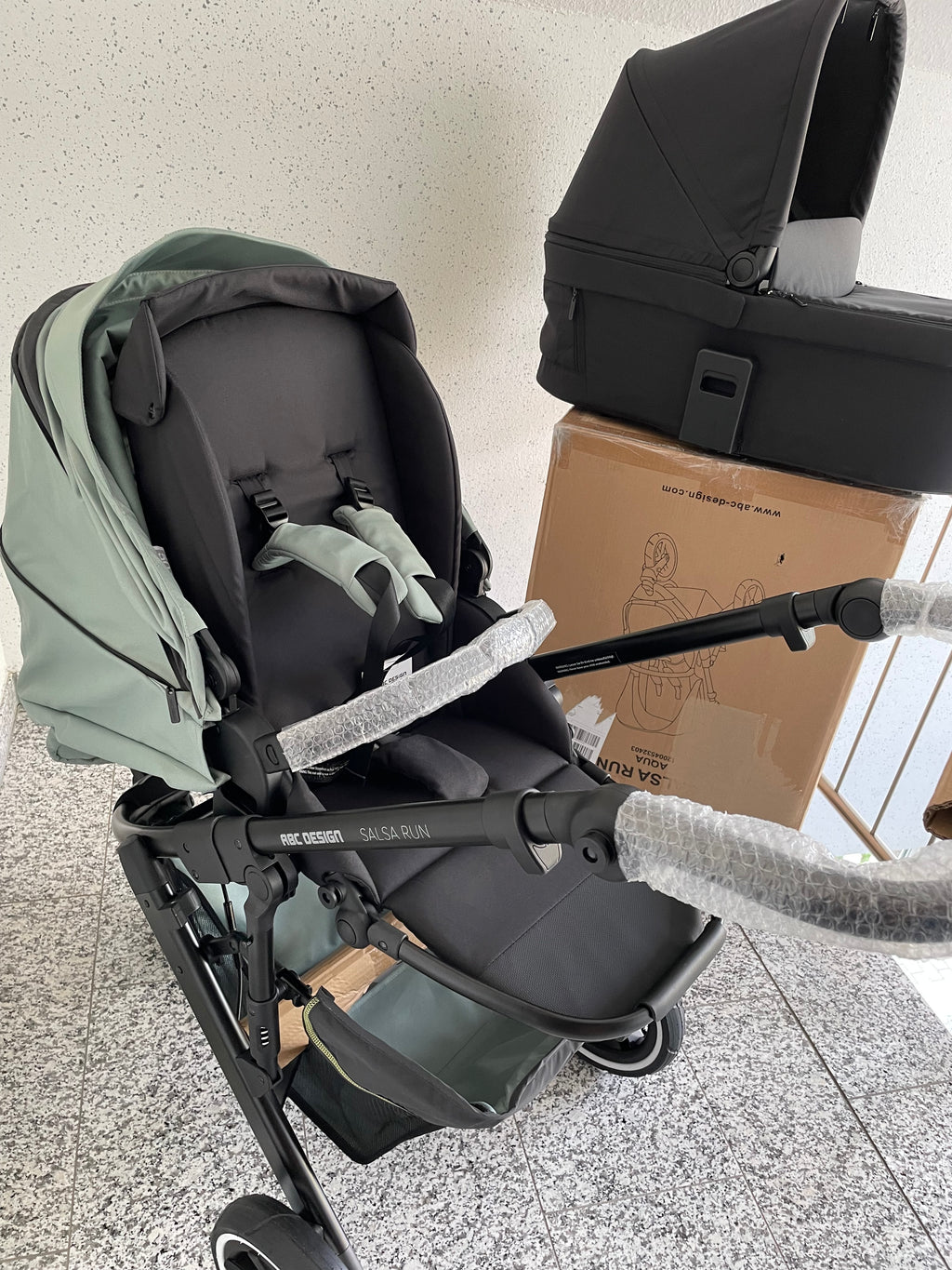 Abc design Salsa run aqua Kombikinderwagen inkl. Babywanne