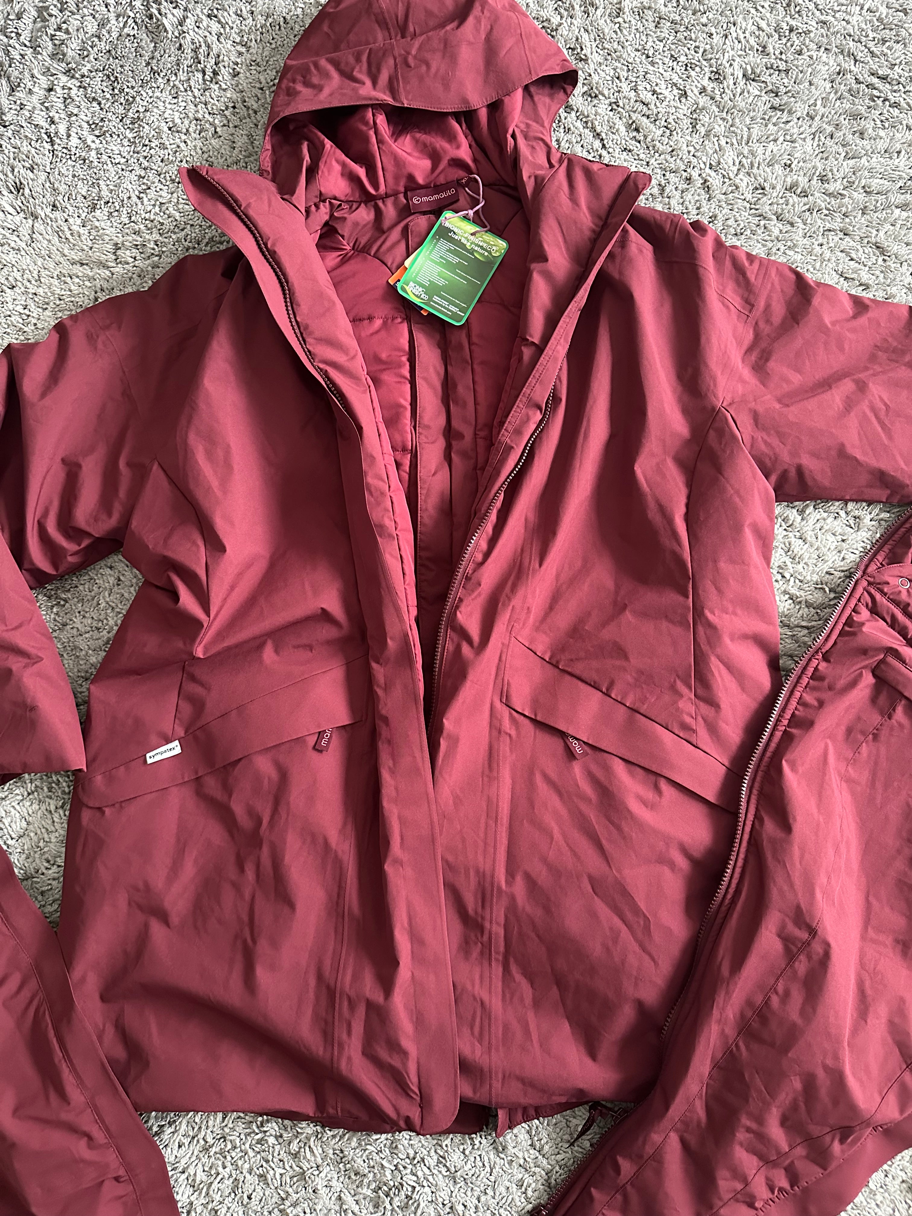 Mamalila Winter Tragejacke Trageparka Berry/Beere XL