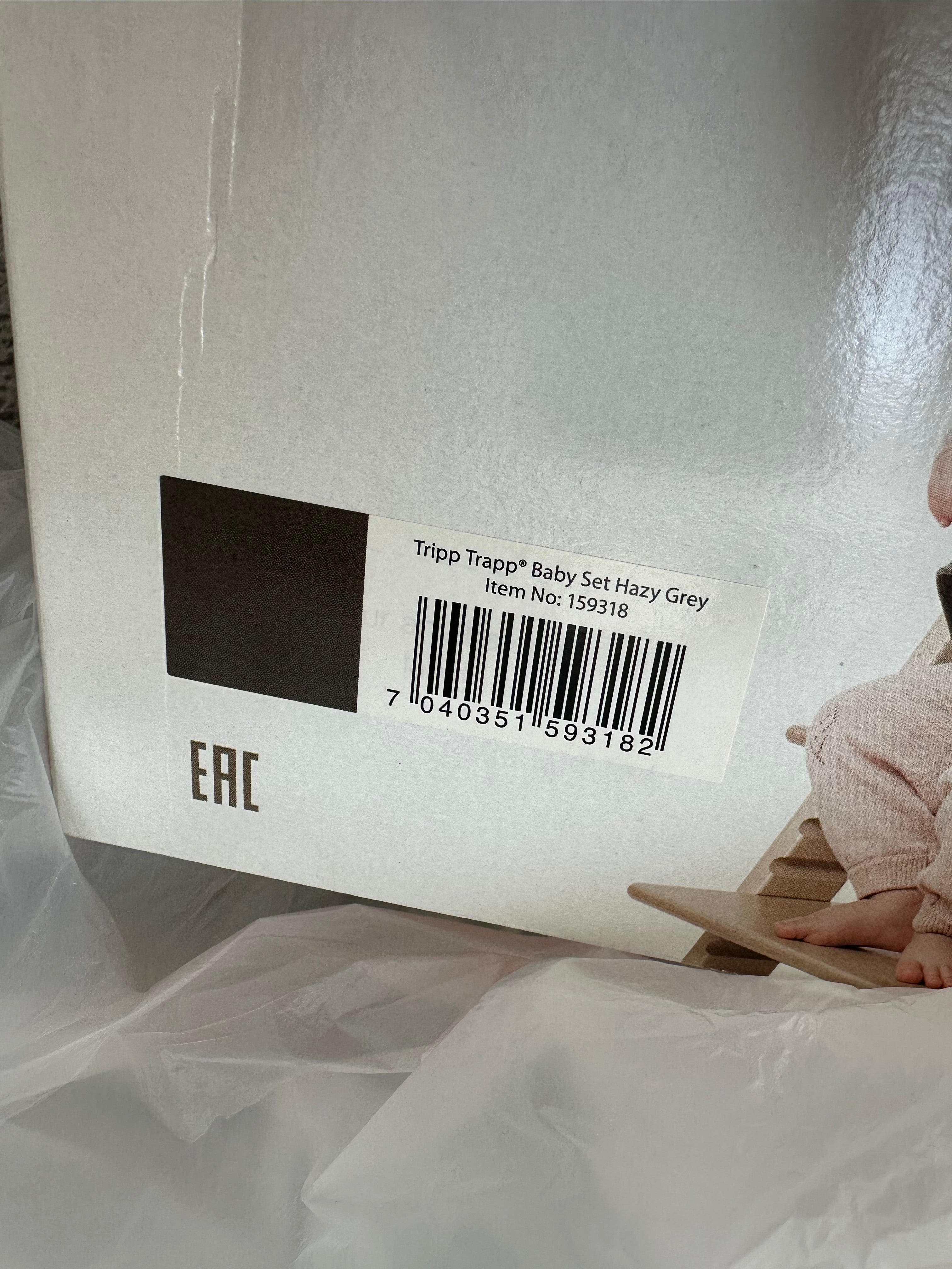 Stokke Tripp Trapp Baby Set² Storm Grey – Sicherer Sitzaufsatz für den Hochstuhl
