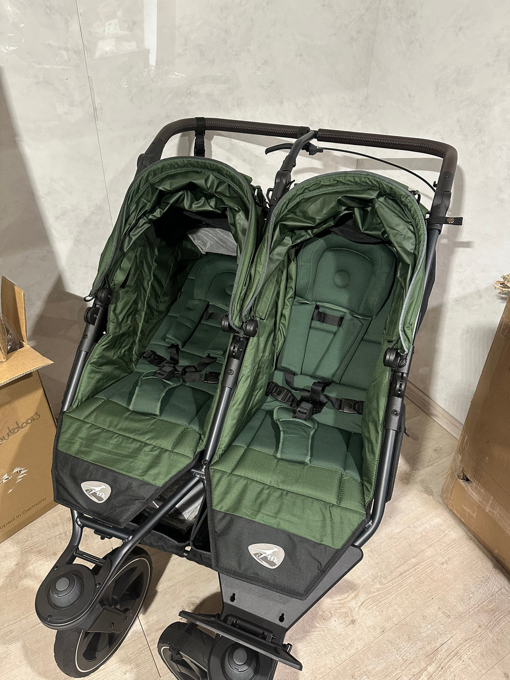 Tfk Duo 2 grün Zwillingswagen mit Sportsitzen