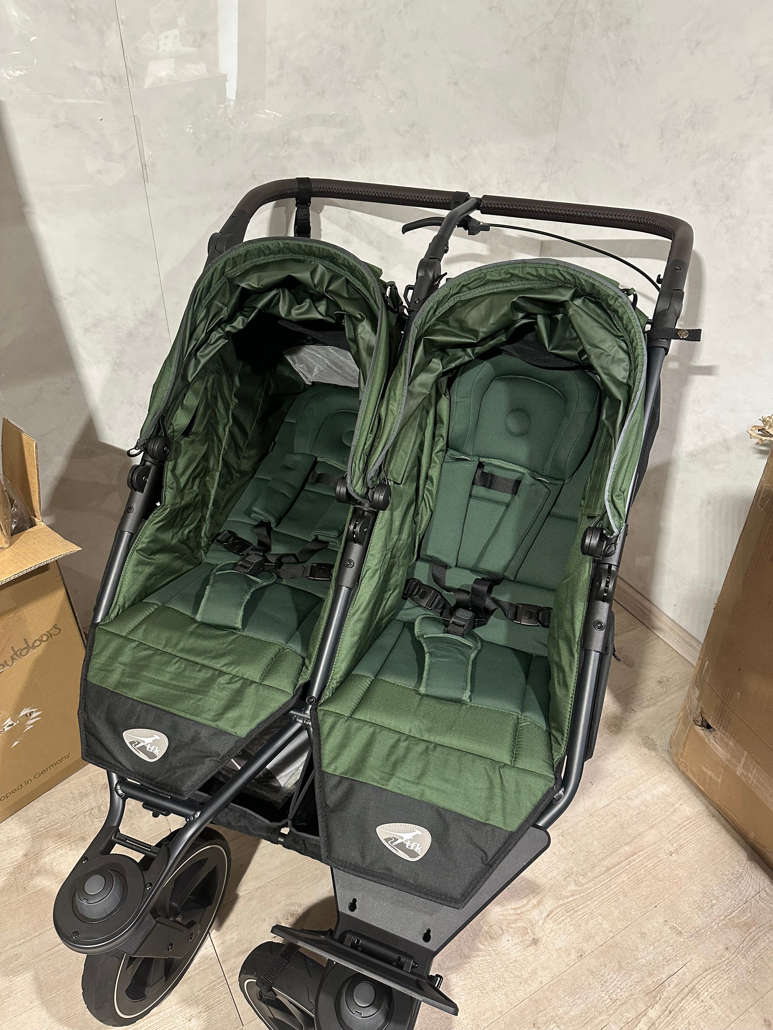 Tfk Duo 2 grün Zwillingswagen mit Sportsitzen