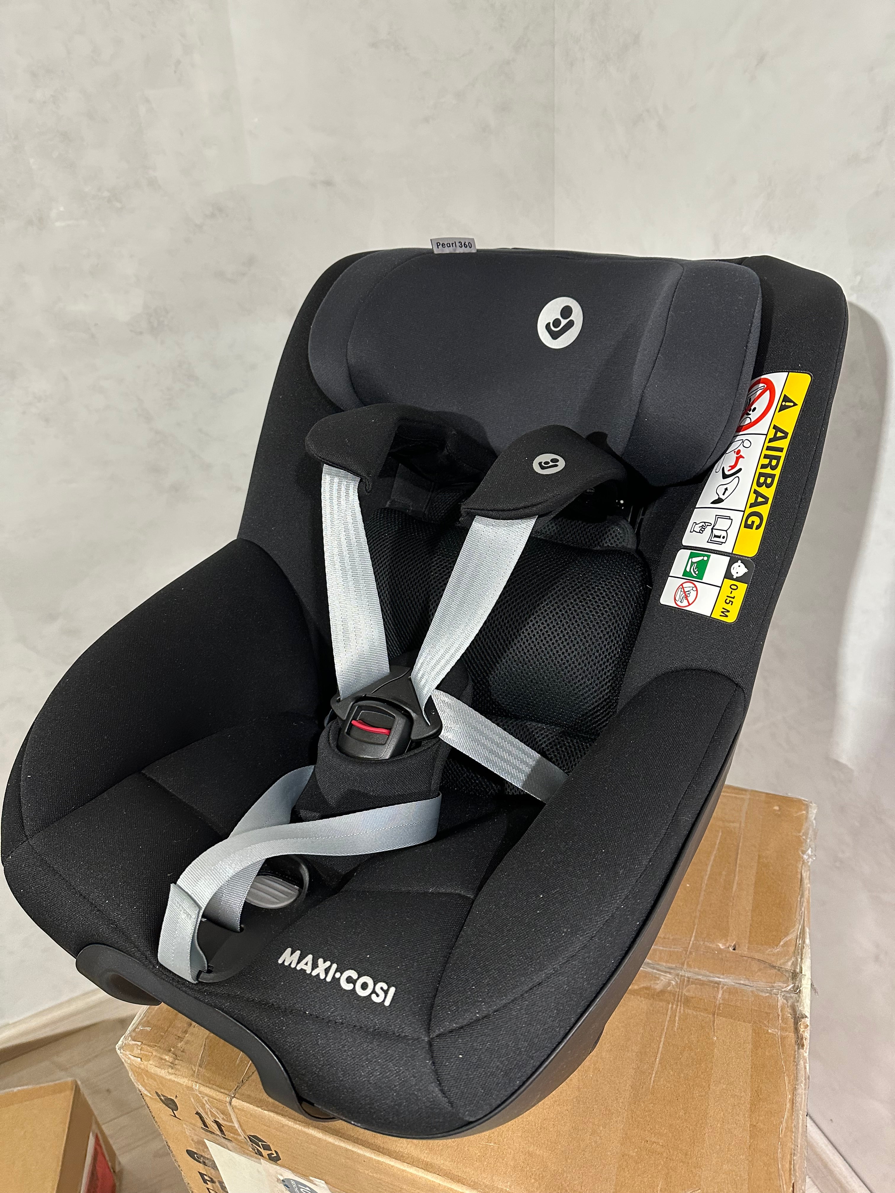 Maxi Cosi Pearl 360 Set mit Familyfix 360 Authentic Black