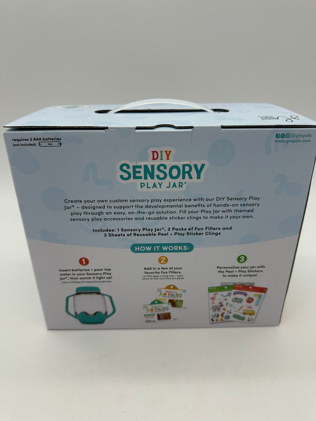 Glo Pals DIY Sensory Play Jar Geschenkset „Zoo“ – Leuchtendes Sensorik-Spielzeug für kreative Entdecker