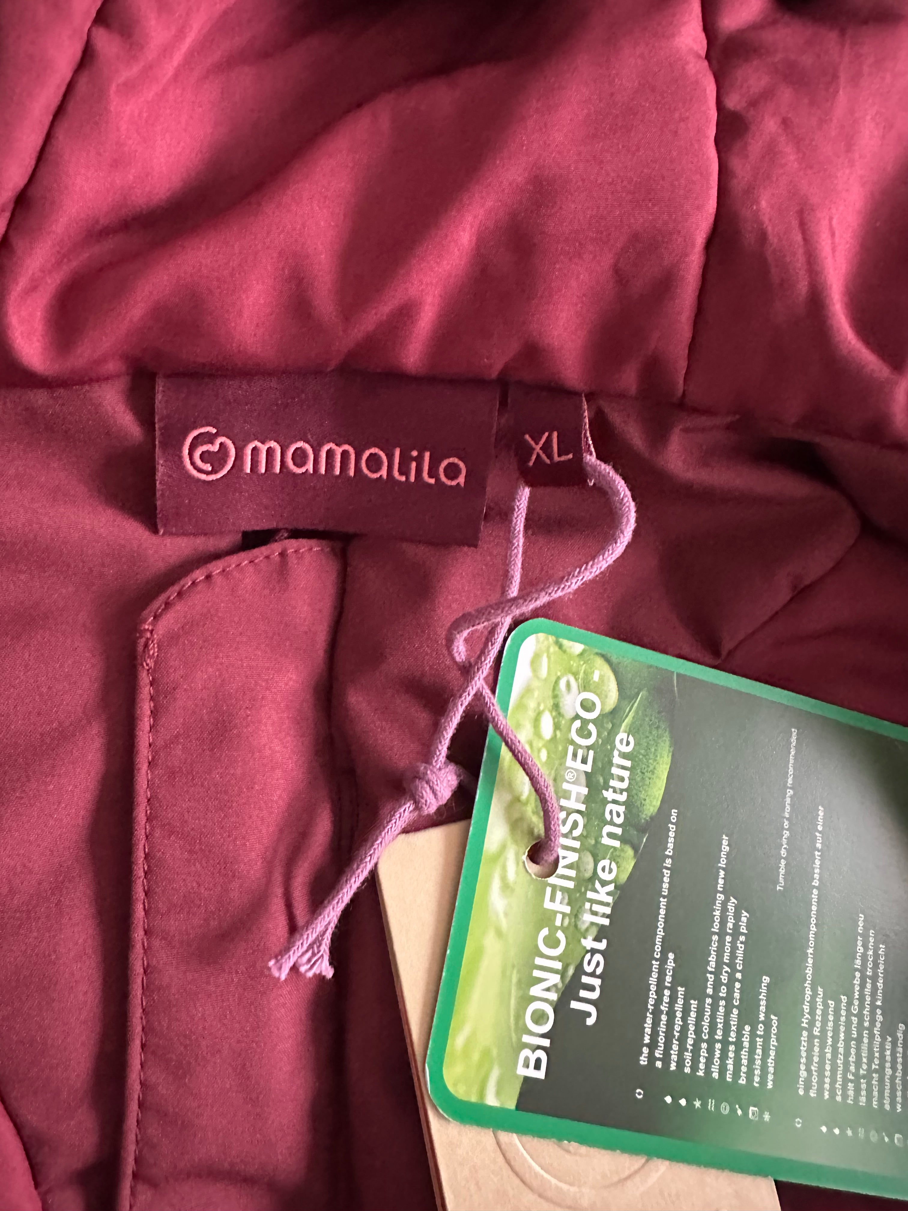 Mamalila Winter Tragejacke Trageparka Berry/Beere XL