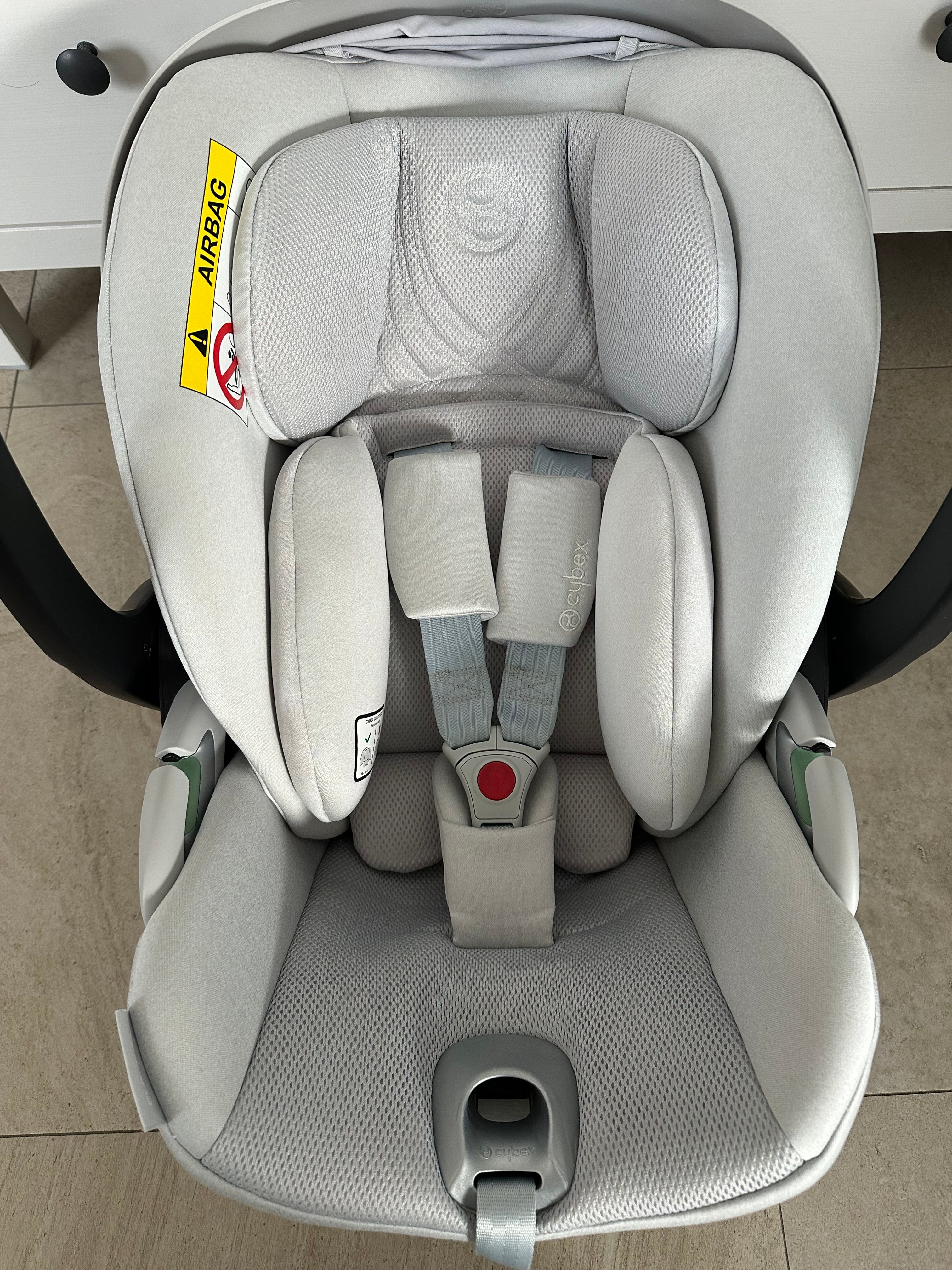 Cybex cloud T i-Size Platinum white plus - Babyschale mit Liegefunktion