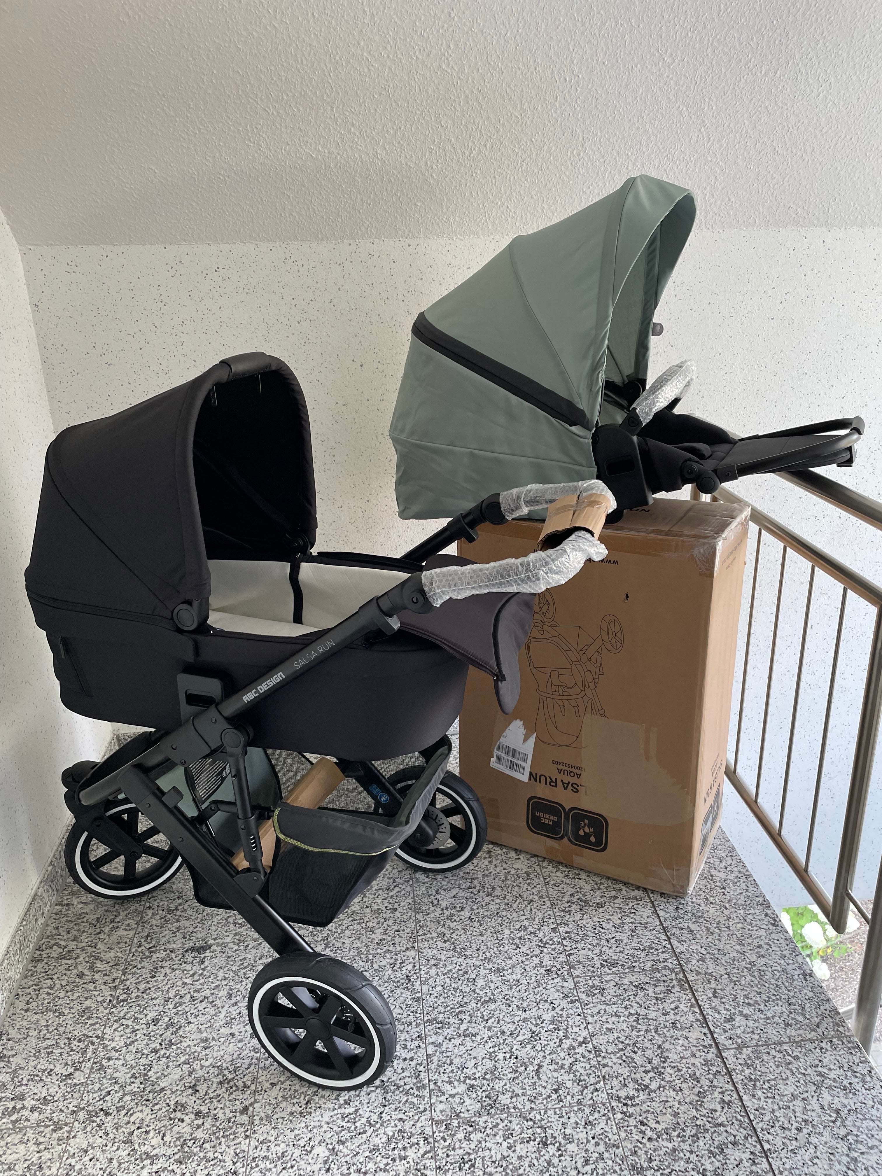 Abc design Salsa run aqua Kombikinderwagen inkl. Babywanne