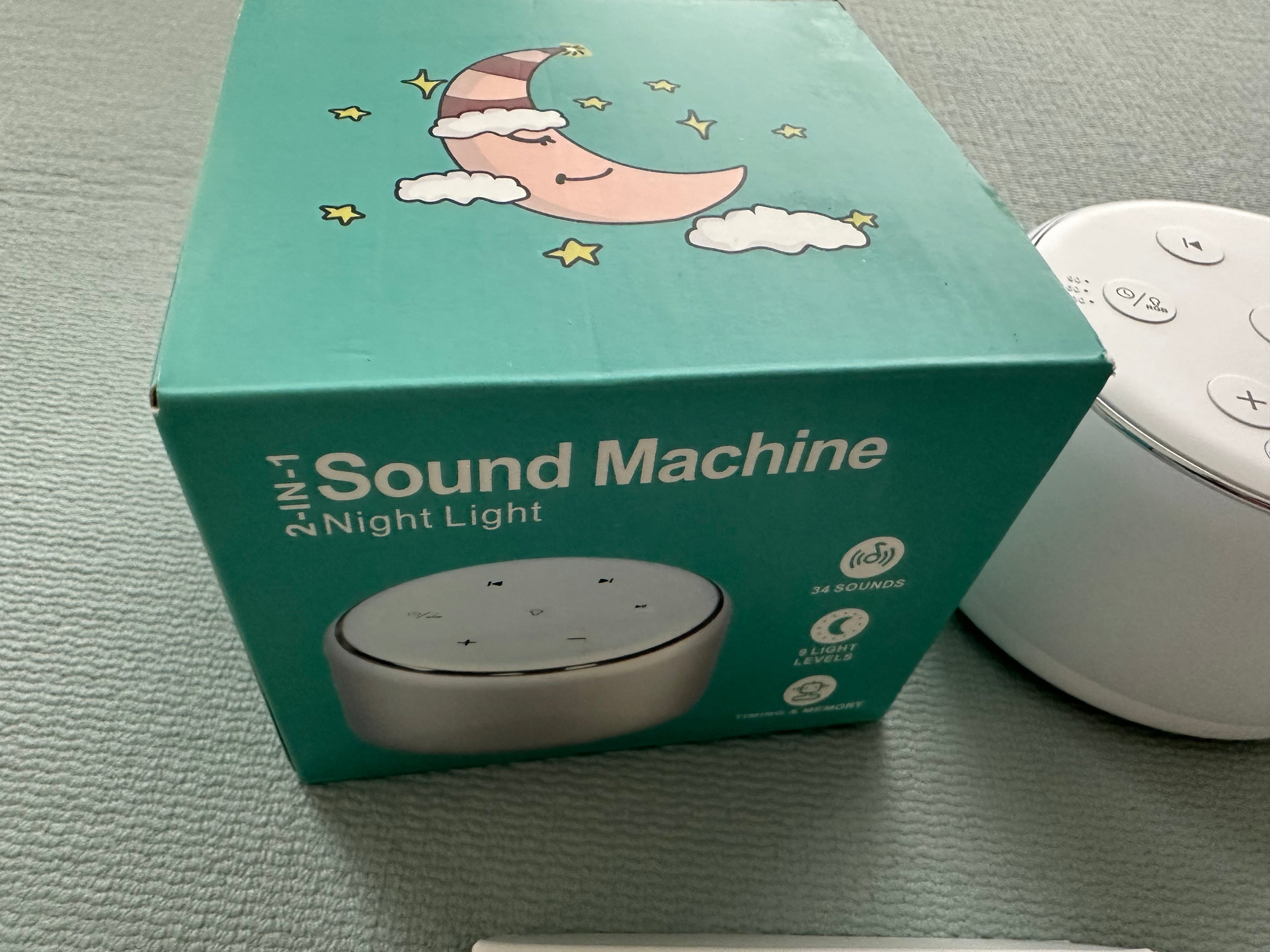 White Noise Maschine Baby Einschlafhilfe 34Sounds 9Farben Timer Weißes Rauschen