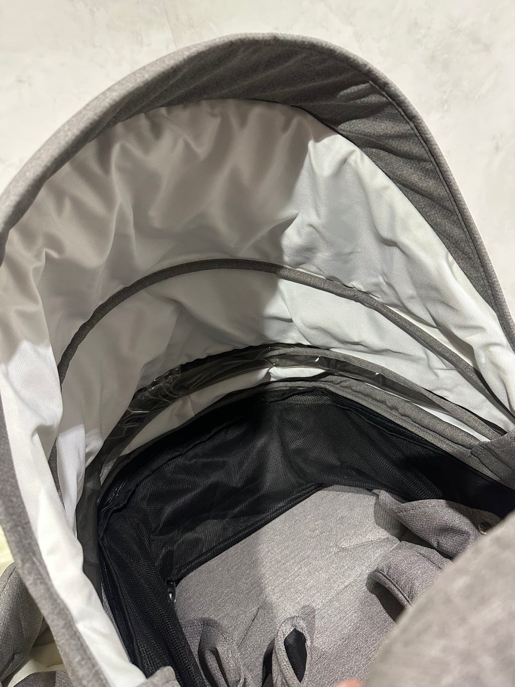 Gesslein Sitzeinheit Sportwagenaufsatz Classic grau mit Loop und Fußsack