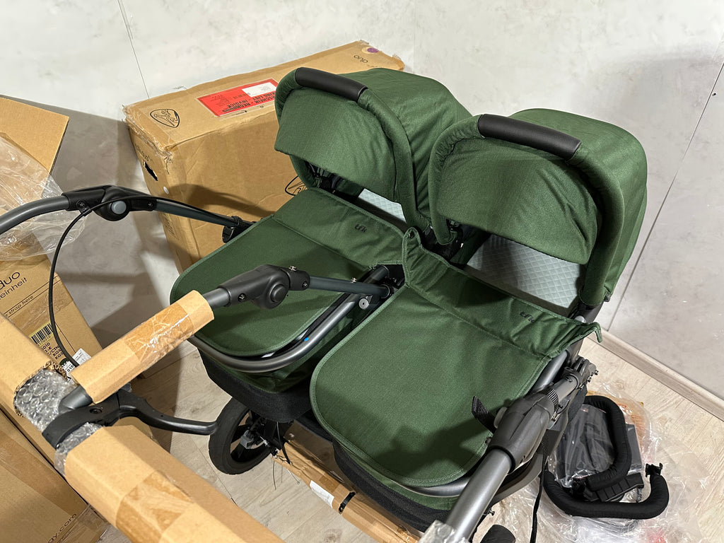 Tfk Duo Zwillingswagen Geschwisterwagen Olive Kombikinderwagen
