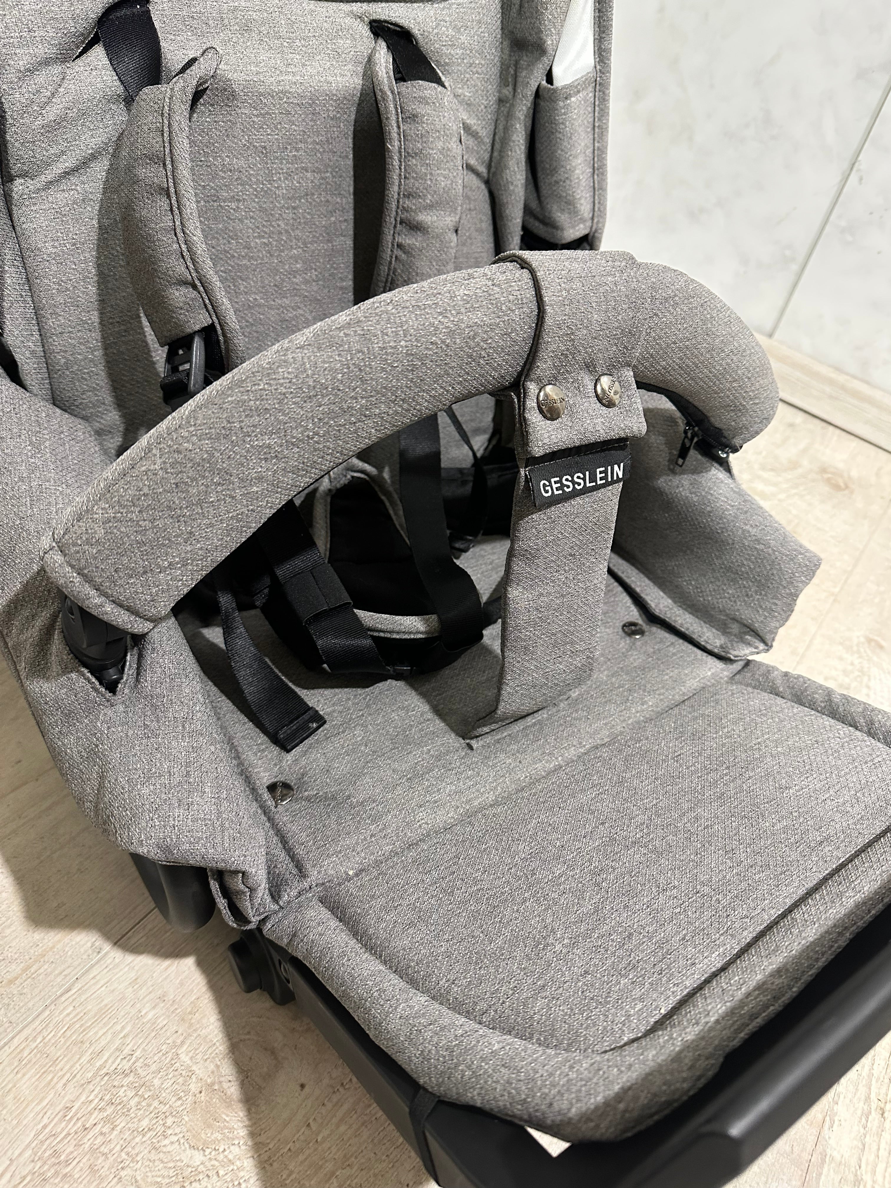 Gesslein Sitzeinheit Sportwagenaufsatz Classic grau mit Loop und Fußsack