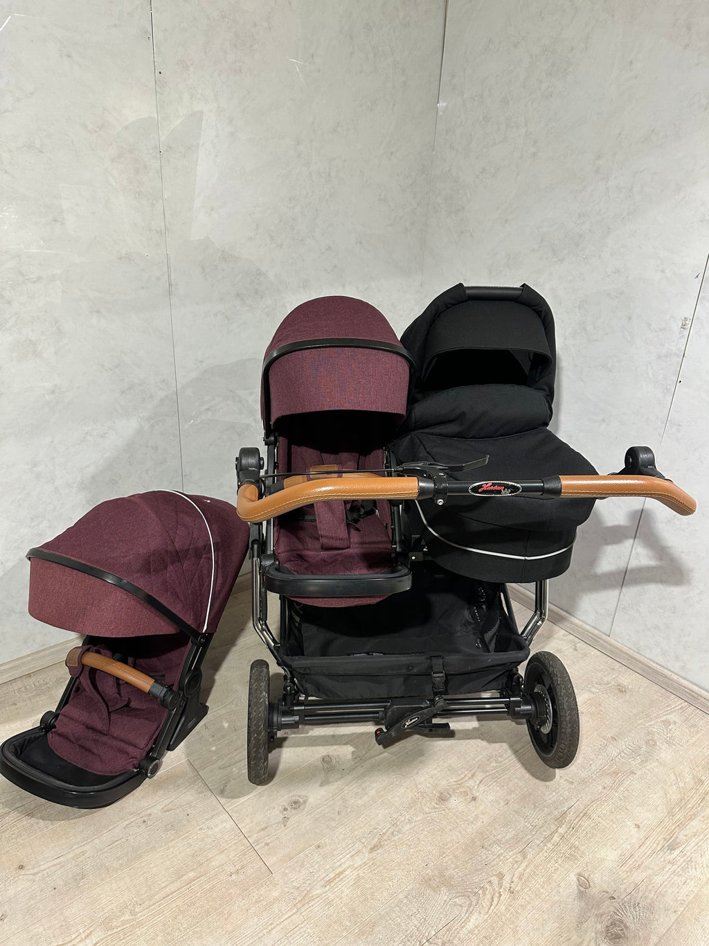 Hartan two select Zwillingskinderwagen 2 Sportsitze 1 Babywanne