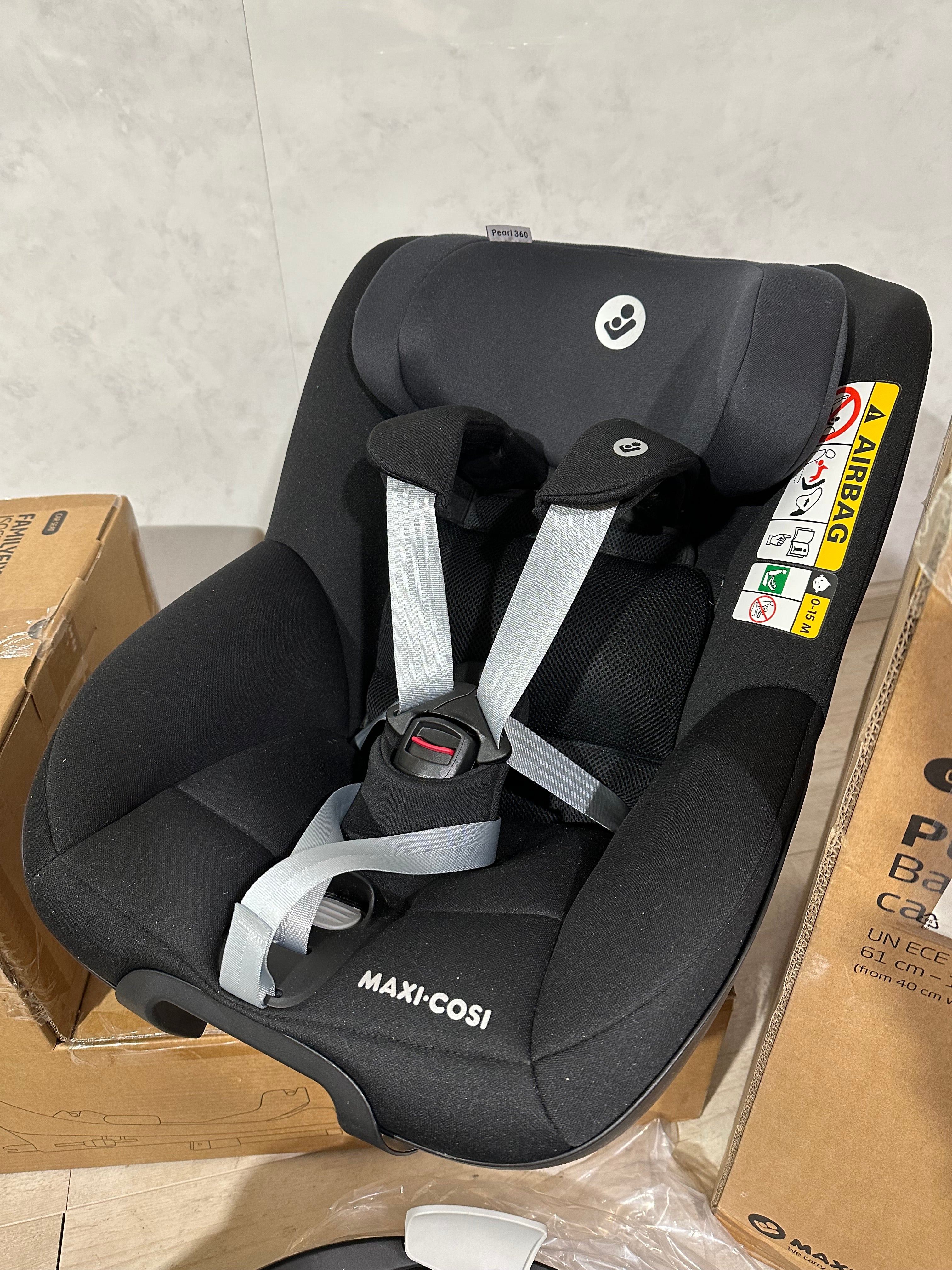 Maxi Cosi Pearl 360 Set mit Familyfix 360 Authentic Black
