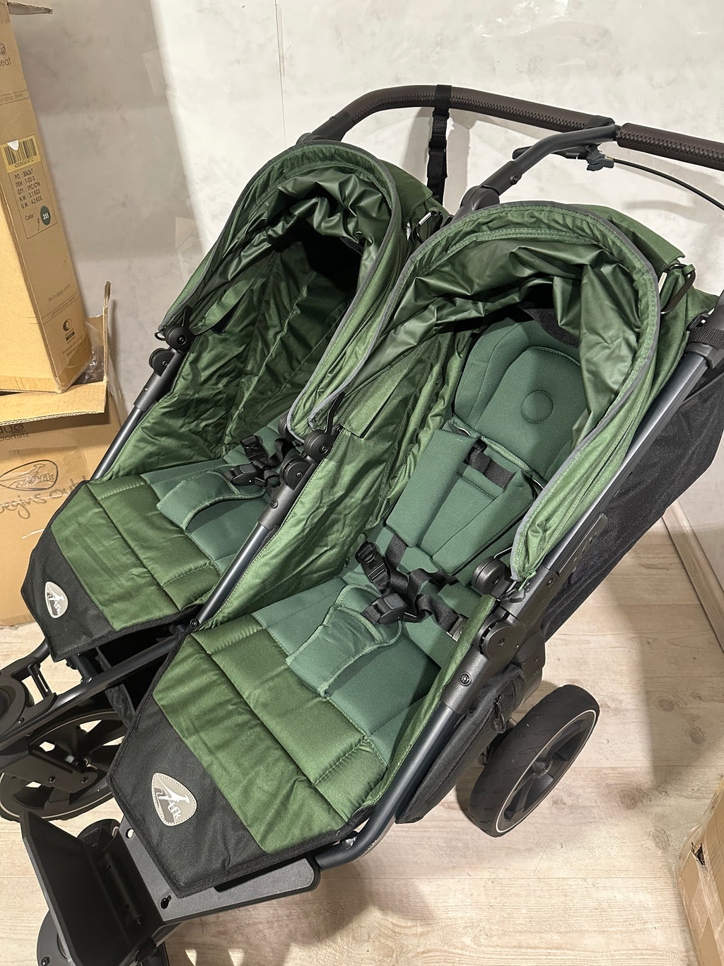 Tfk Duo 2 grün Zwillingswagen mit Sportsitzen