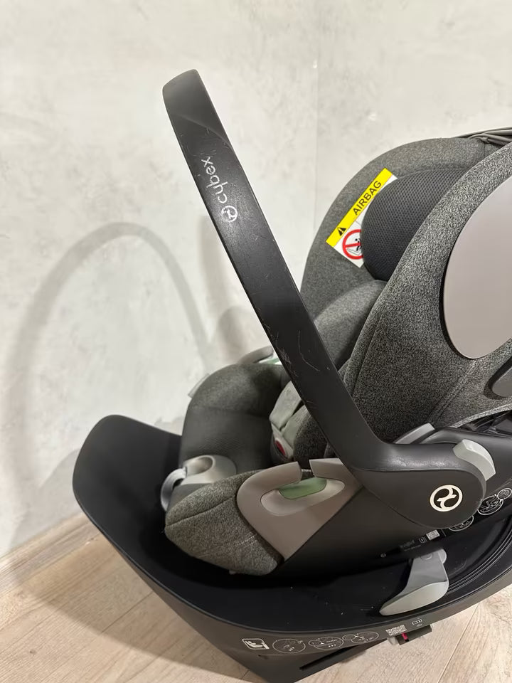 Cybex cloud T Mirage Grey plus + Base T Babyschale 360 grad - gebraucht sehr gut