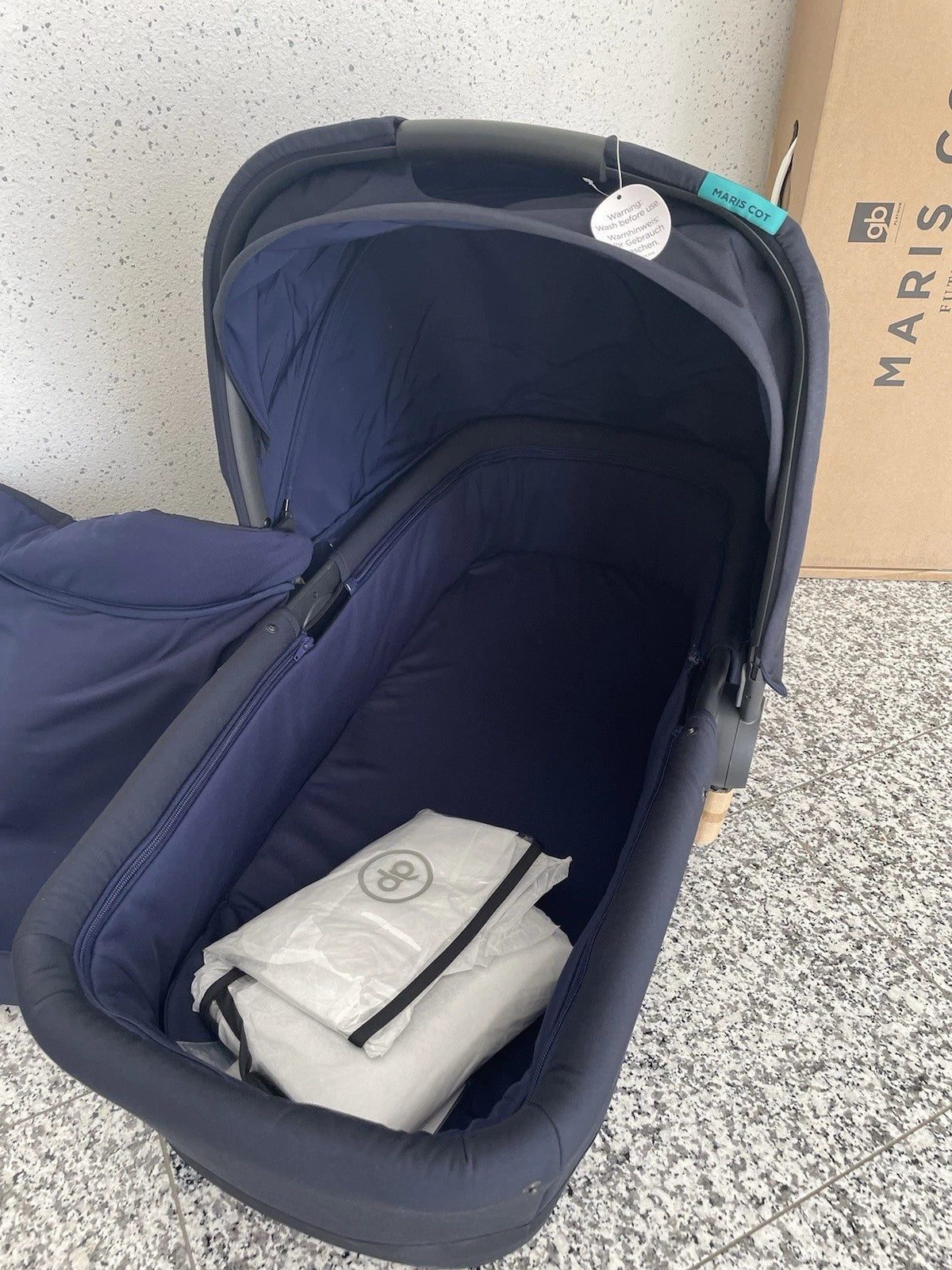 Kinderwagenaufsatz Cot Maris Sea Port Blue Babywanne GB