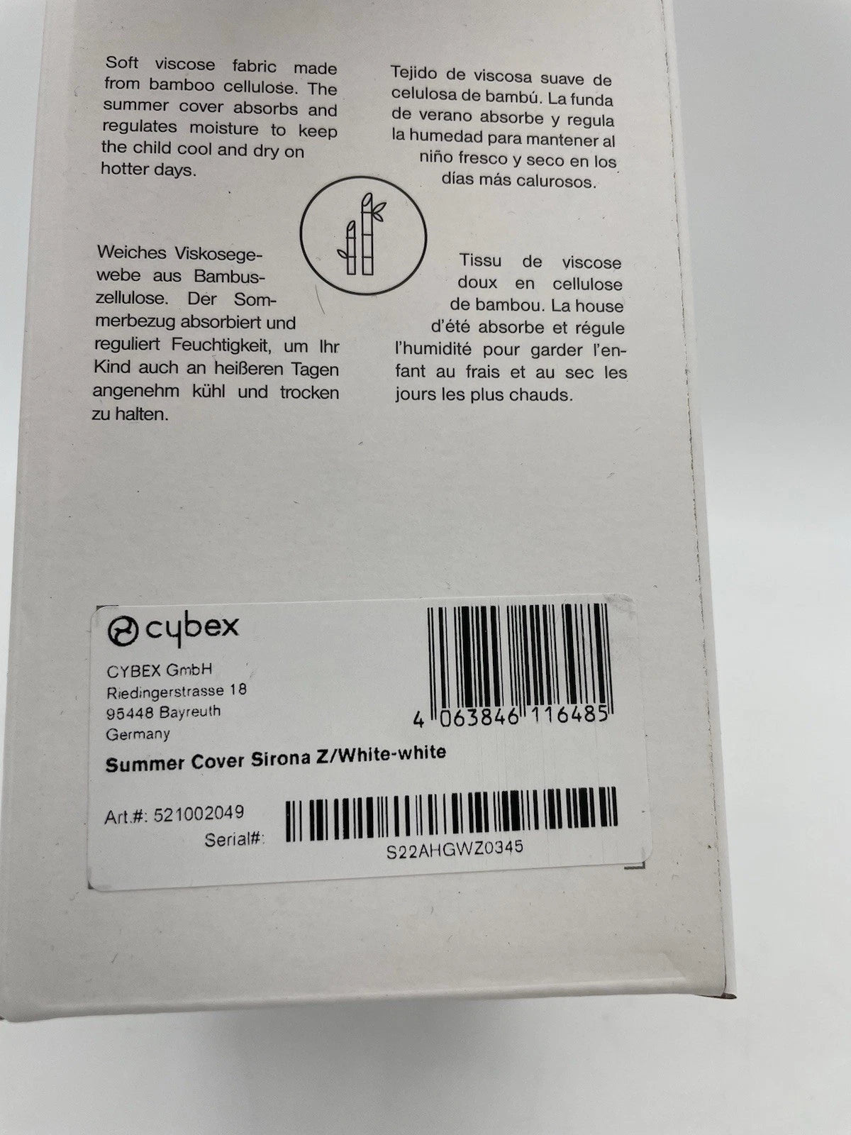 Cybex Sommerbezug für Sirona Z / Z2 / T i-Size – Atmungsaktiver Schonbezug