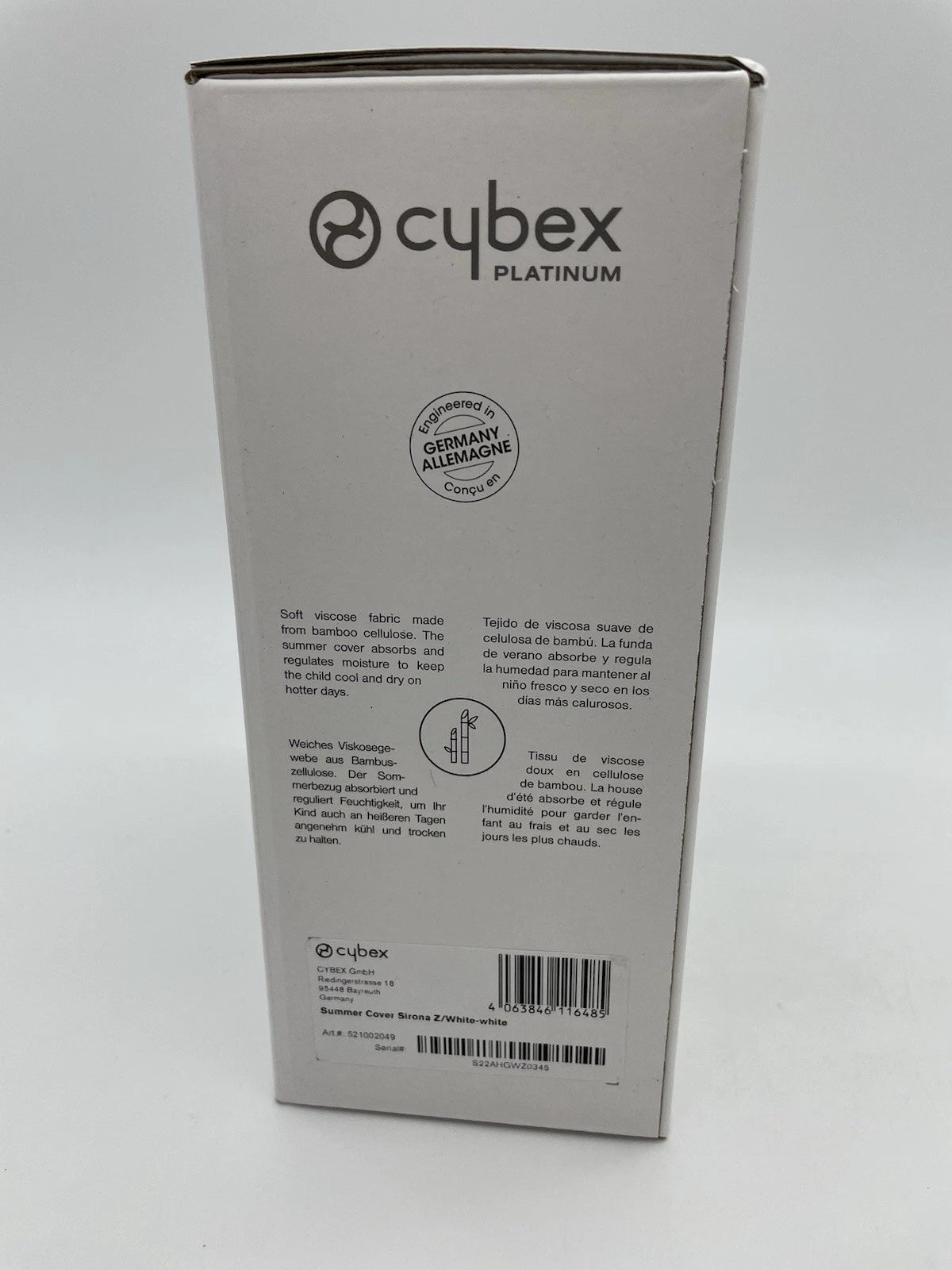 Cybex Sommerbezug für Sirona Z / Z2 / T i-Size – Atmungsaktiver Schonbezug